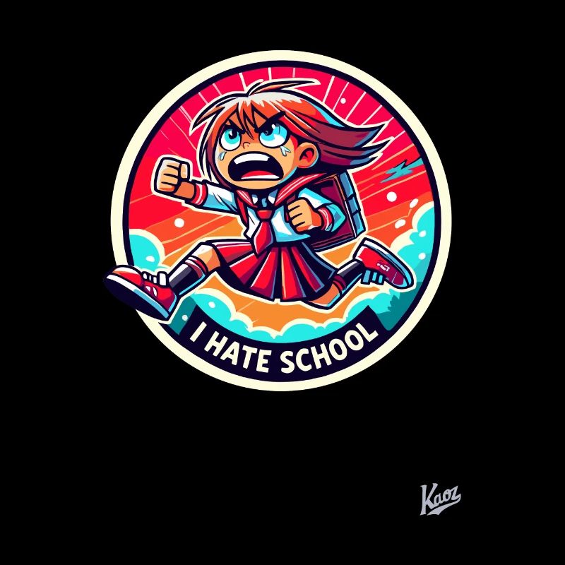 Studentessa in esecuzione: Odio la scuola