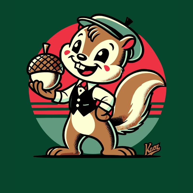 Squirrel with hazelnut