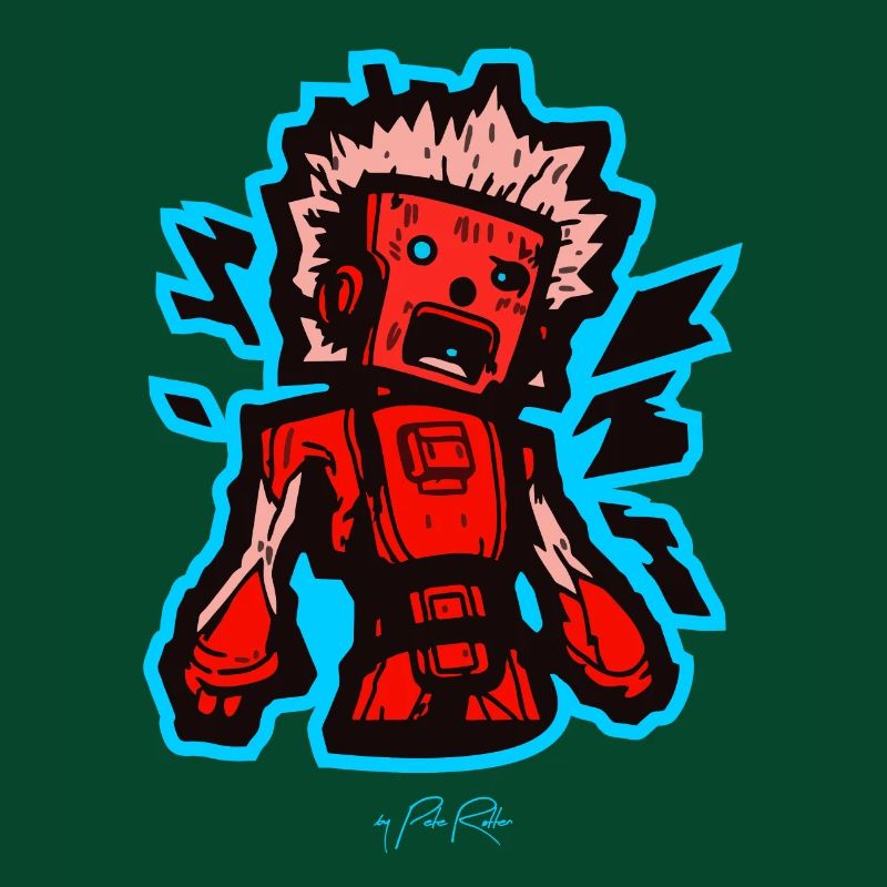 technological melancholy, robot agony type