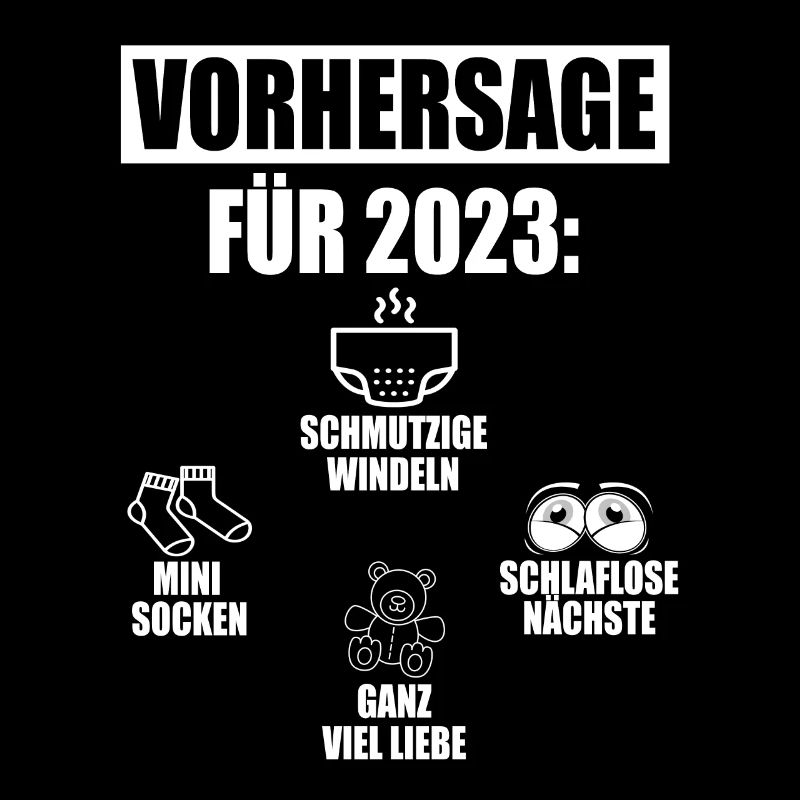 Vorhersage 2023 Geburt Windeln Socken Eltern