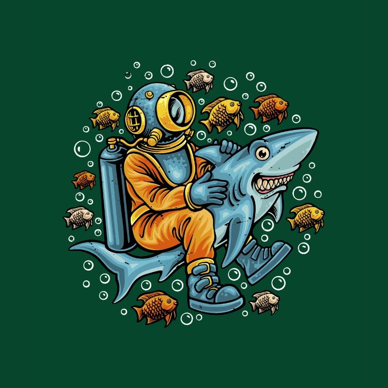 Plongeur et requin