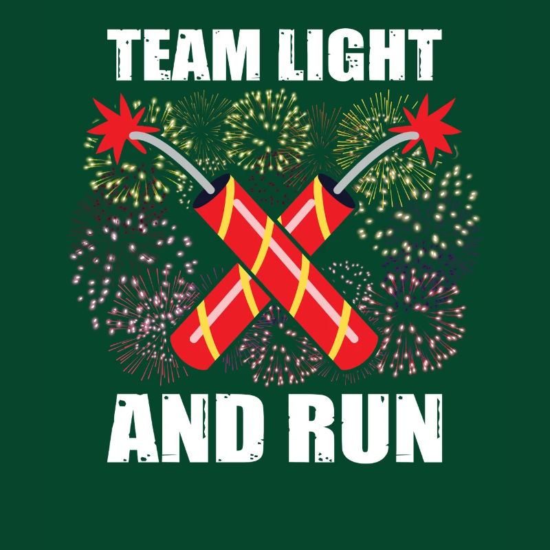 Team light and run pyrotechnics firecrackers fireworks