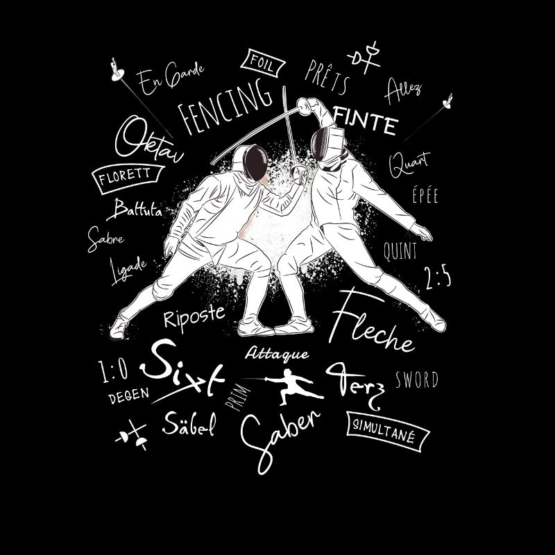 Fechten Begriffe Training Geschenk