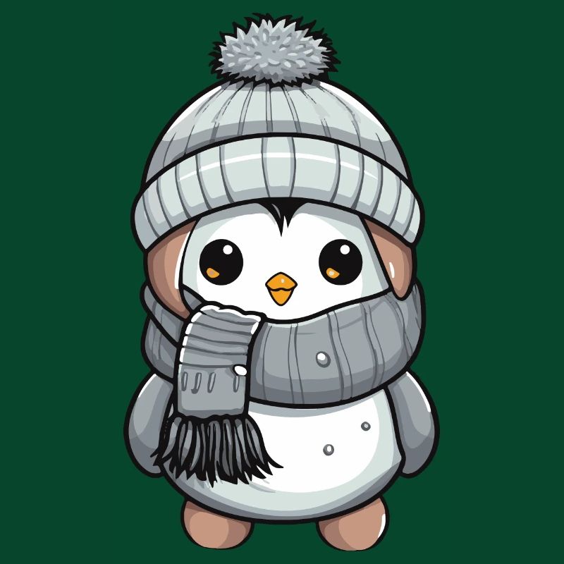 Pinguin Winter Tier Niedlich Comic