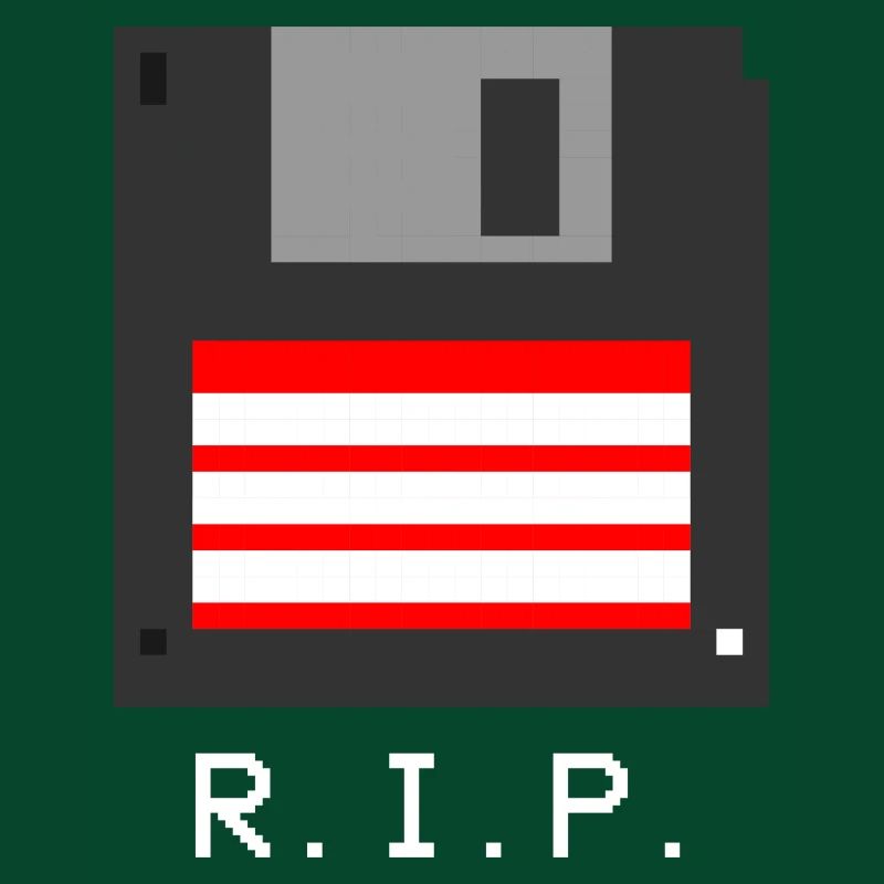 Diskette RIP Witzig Computer Tee