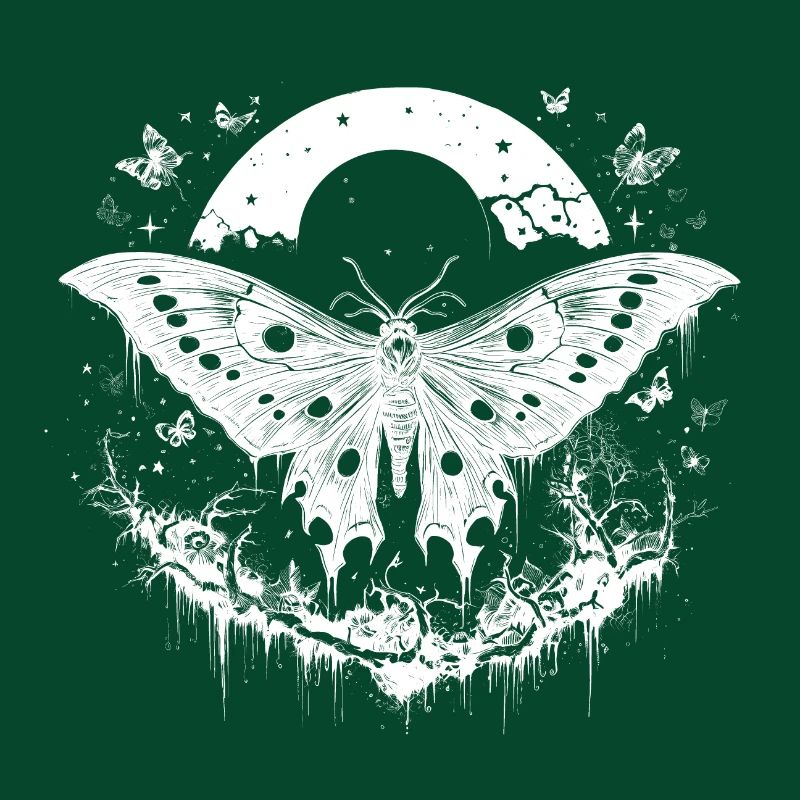 Mystical moth with magic pattern