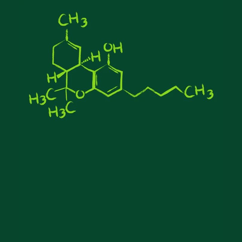 Cannabis THC Molecule Hanf Weed Formel Geschenk