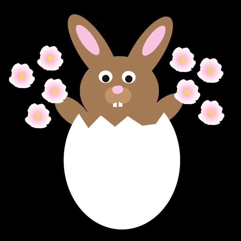 Osterhase mit Blumen
