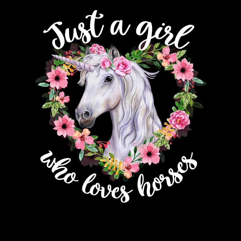 Nur ein Mädchen, das Pferde liebt