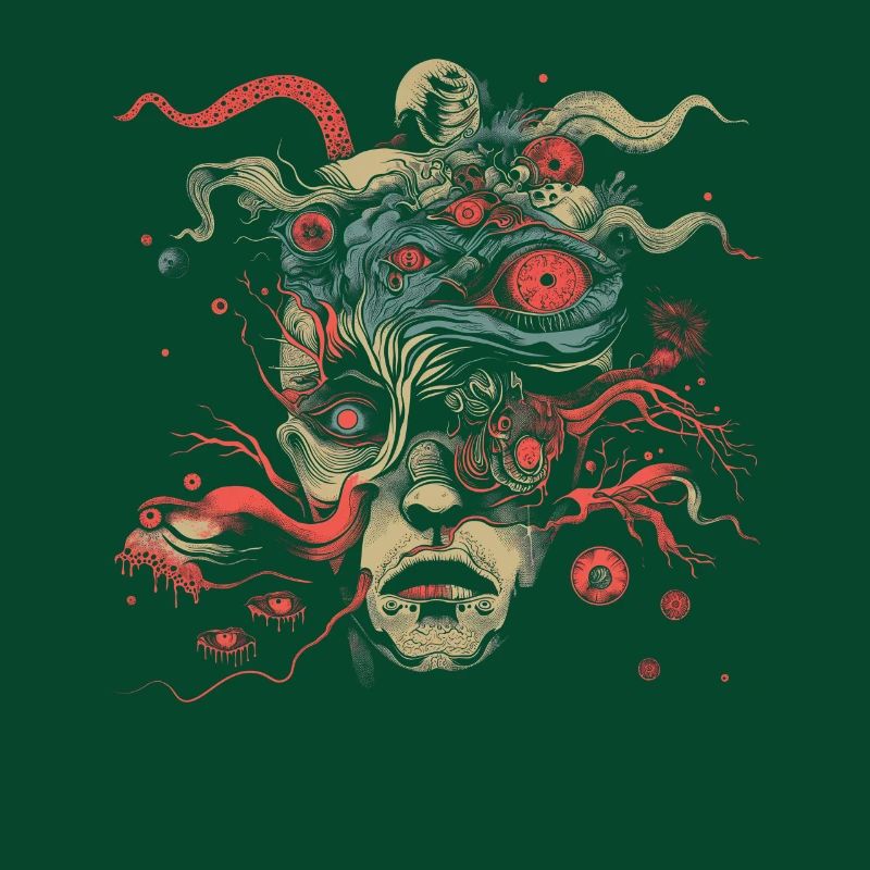 Weirdcore Ästhetik Weird Face Augäpfel Dreamcore