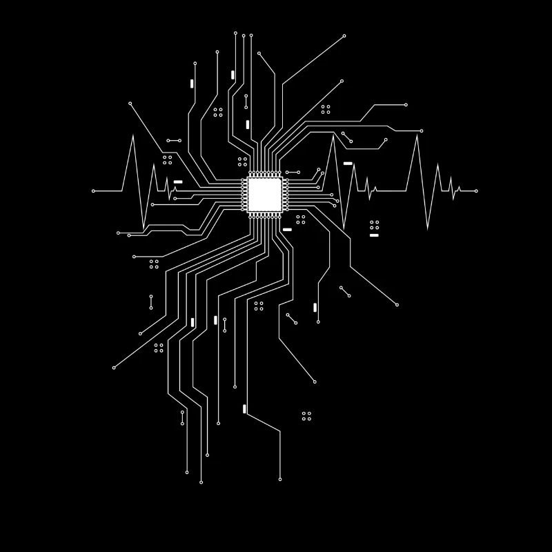 Computer Scientist CPU Heartbeat Gift for Nerds