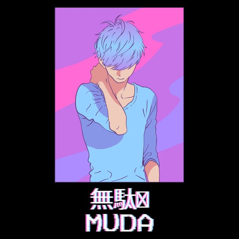 Emo Anime Junge Vaporwave Ästhetische Muda Geschen