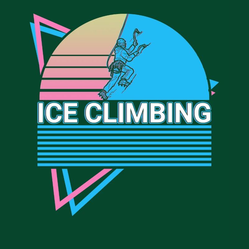 Eisklettern Eiskletterer Retro