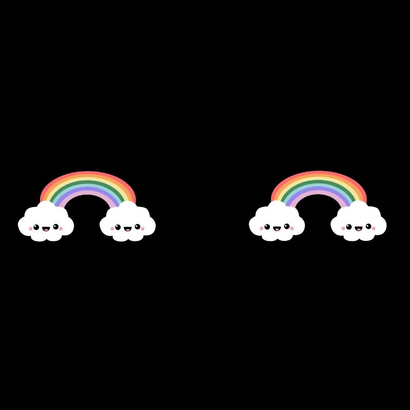 Breasts drawn from rainbow cloud gift