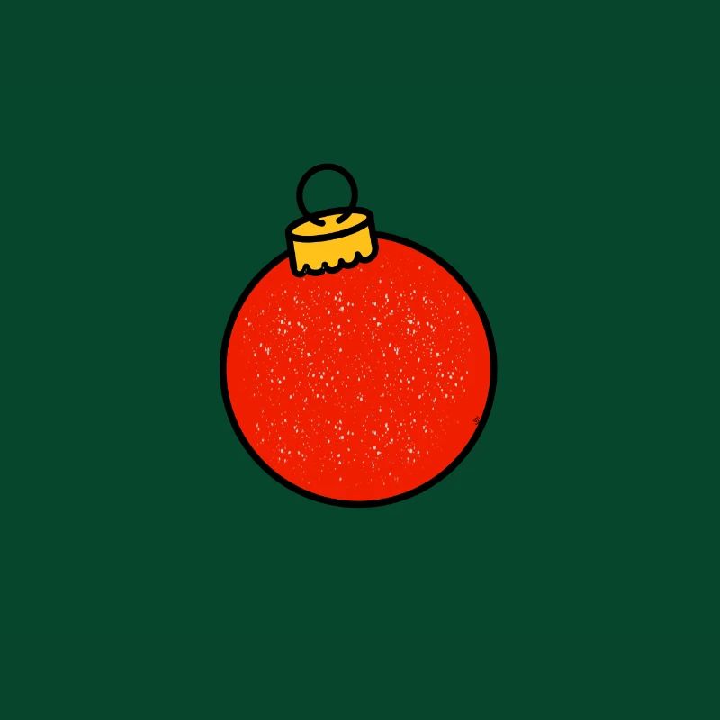 Rote Weihnachtskugel mit Glitzer