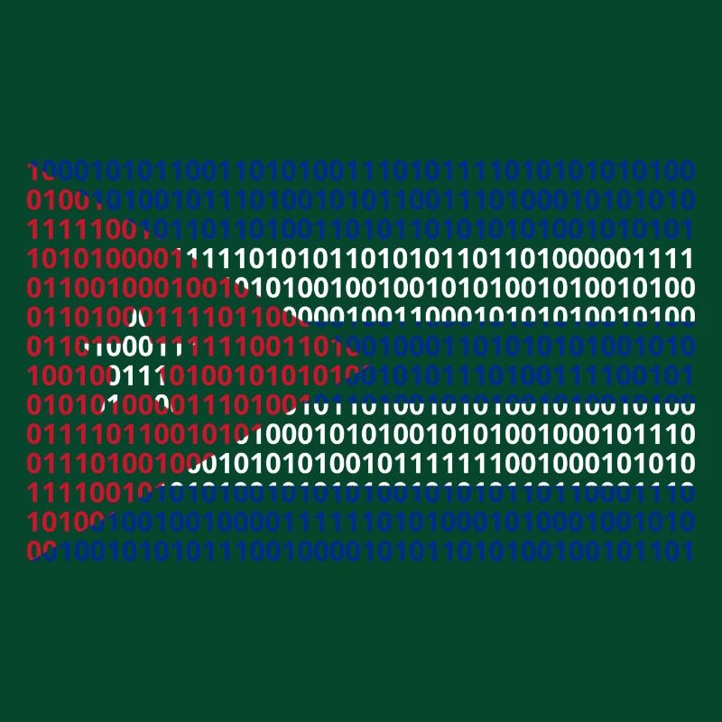 Cuba Flag Binary Code Bit Bytes Binary Computer Science PC