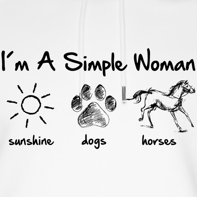 simple woman horse dog - Unisex Bio-Hoodie von Stanley & Stella