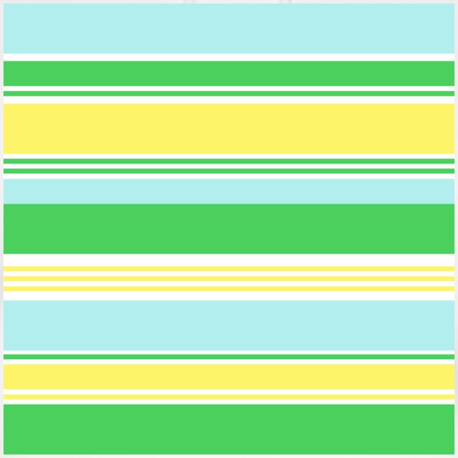 Sky blue Green and Yellow STRIPES