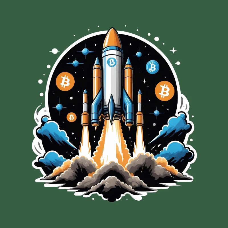 Bitcoin Krypto Crypto to the Moon Geschenk