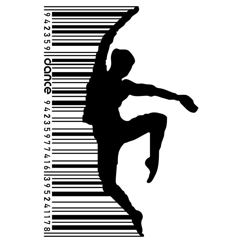 Tänzerin im QR Code Style