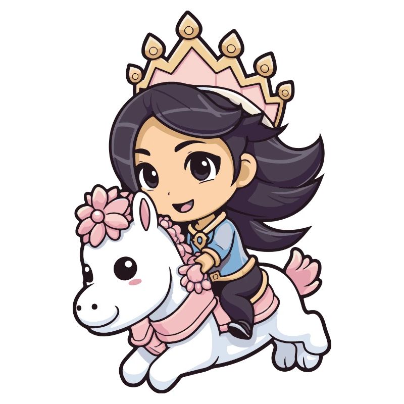 Bande dessinée de cheval de princesse
