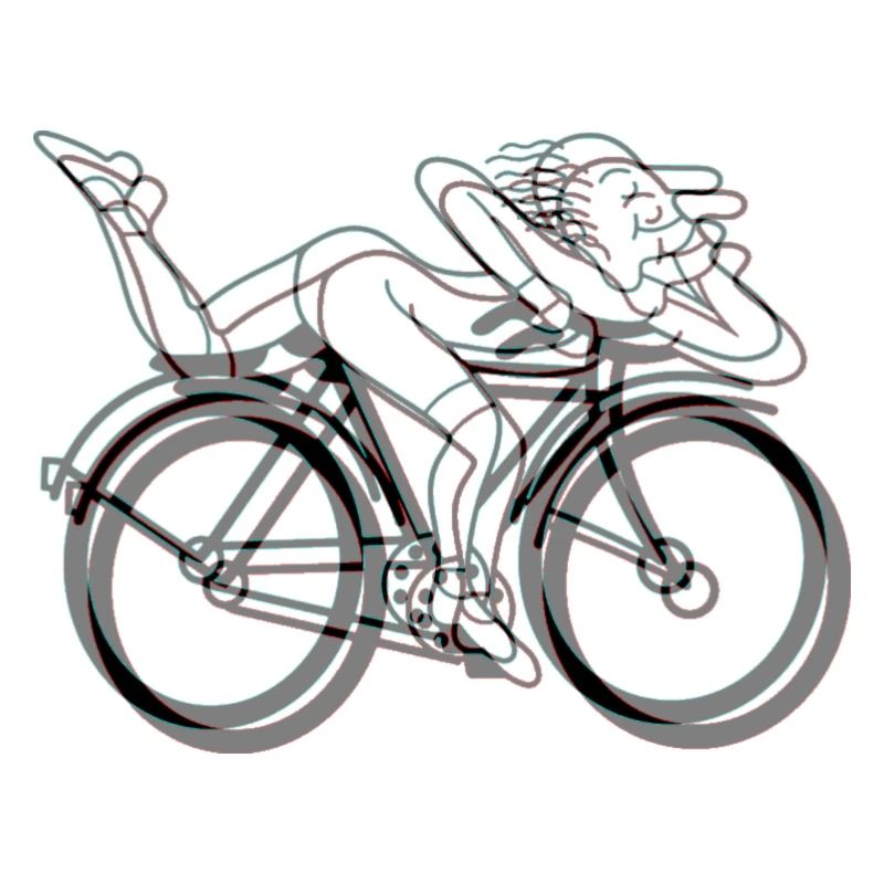 LSD Bicycle Days Psychedelic 3D Glitch Anaglyph