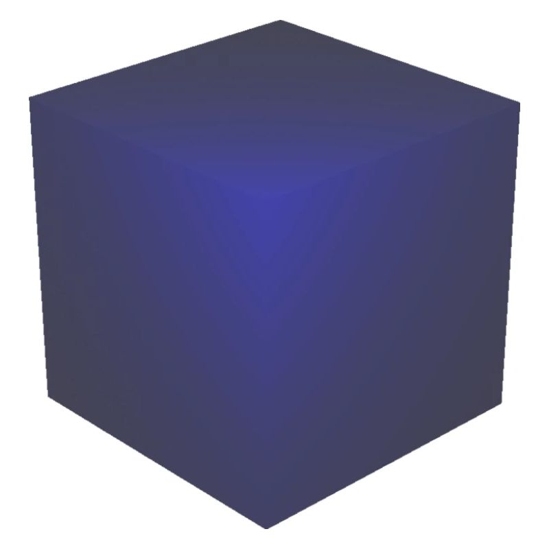 3d cube blue