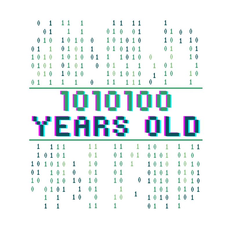 84th Birthday 84 years old Binary Code Computer Science