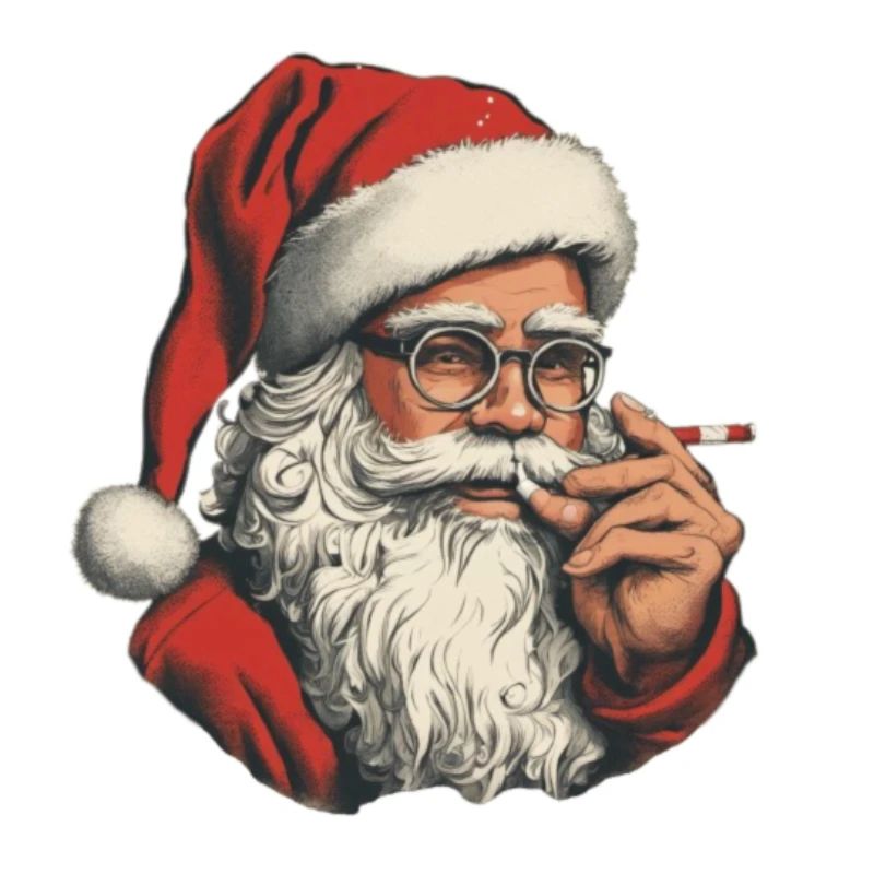 Weihnachtsmann mit Joint