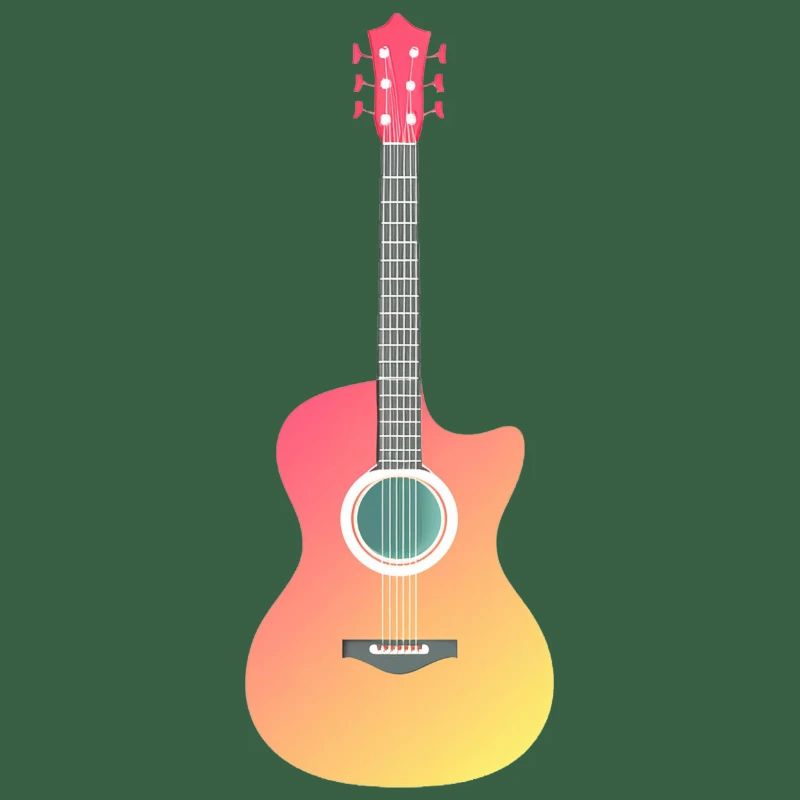 Guitar cool vector design temporary art