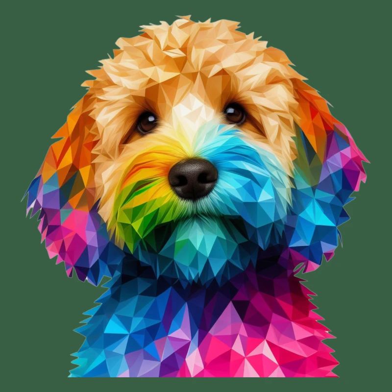 Cockapoo museau de chien géométrique moderne