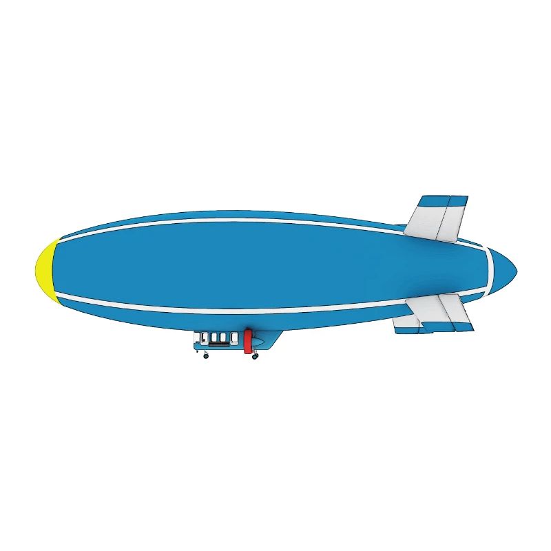 Dirigeable, Zeppelin, Vue latérale