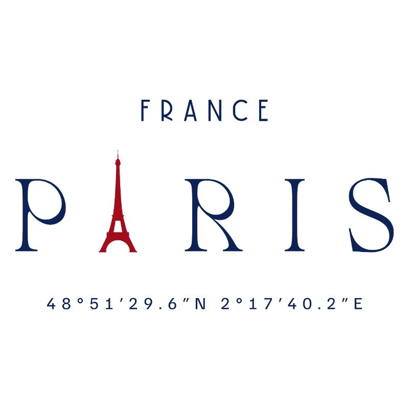 Pariser Blauer Eiffelturm Rot