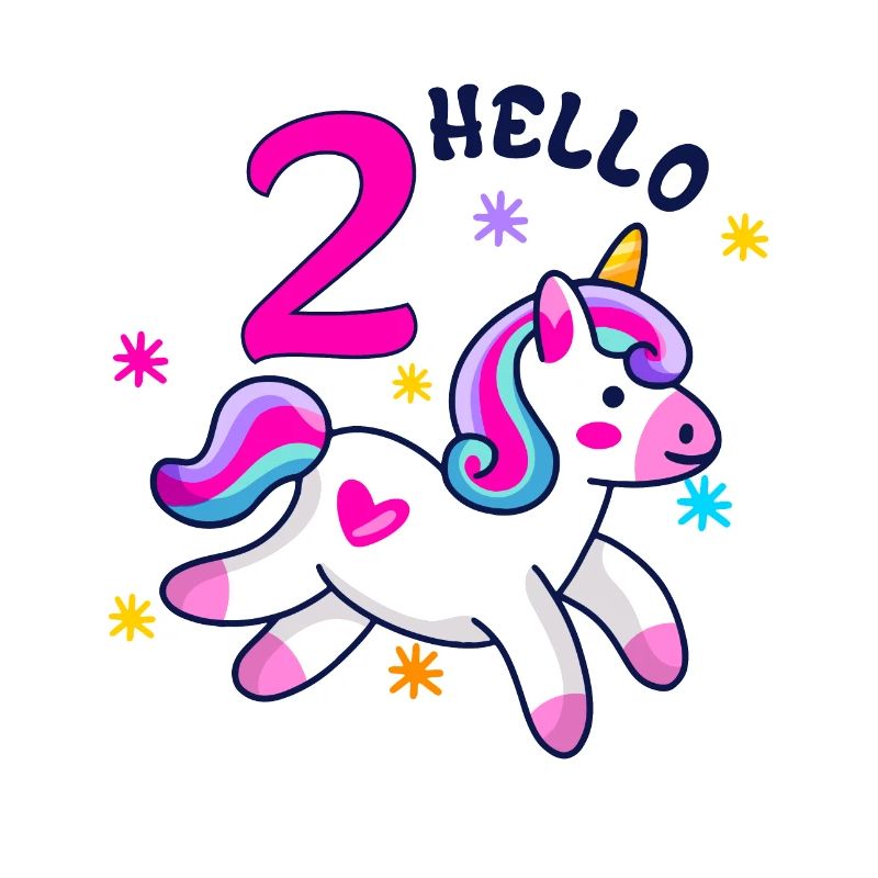 Hello Two Unicorn, second birthday