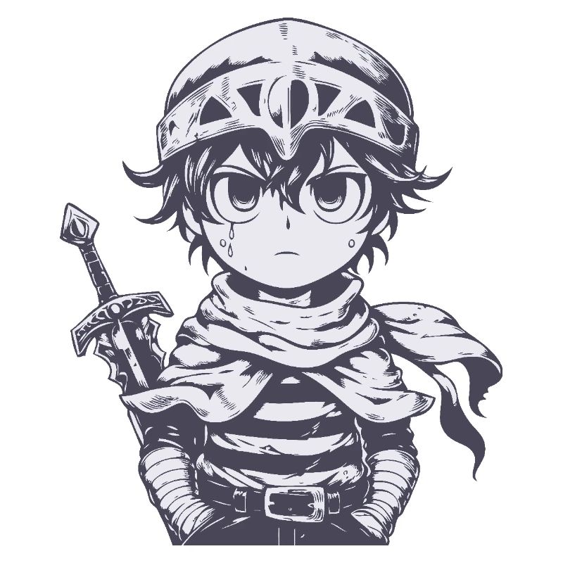Petit chevalier de la forêt avec épée