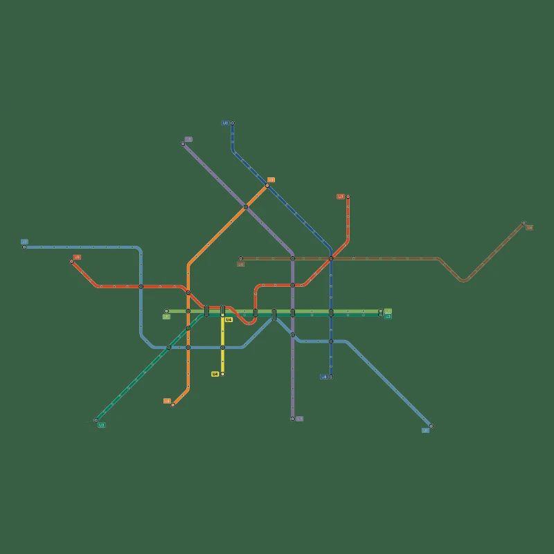U Bahn Network Map Berlin Souvenir Gift