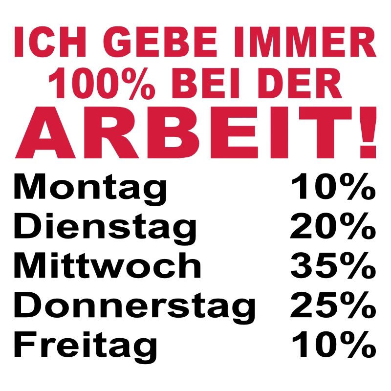 i always give 100% at work