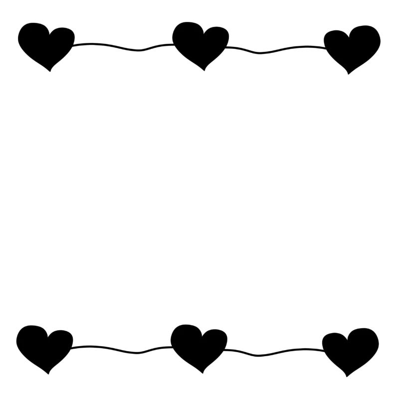 sechs herzen linie herz liebe