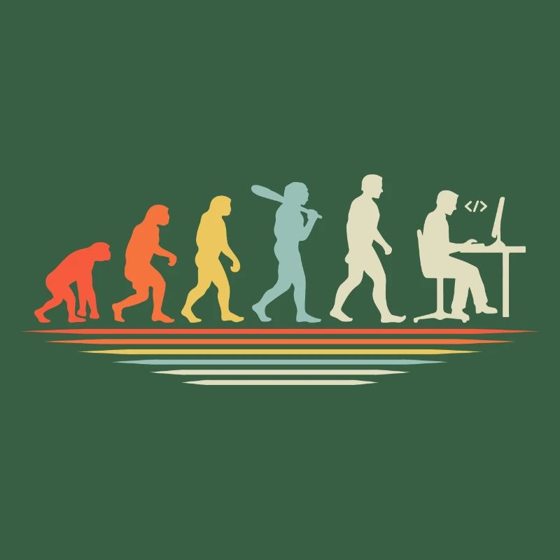 Coffee Coding Evolution Codeur Développeur Nerd Coffe
