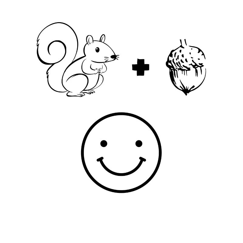 Niedliches Eichhörnchen + Eichhörnchen =
