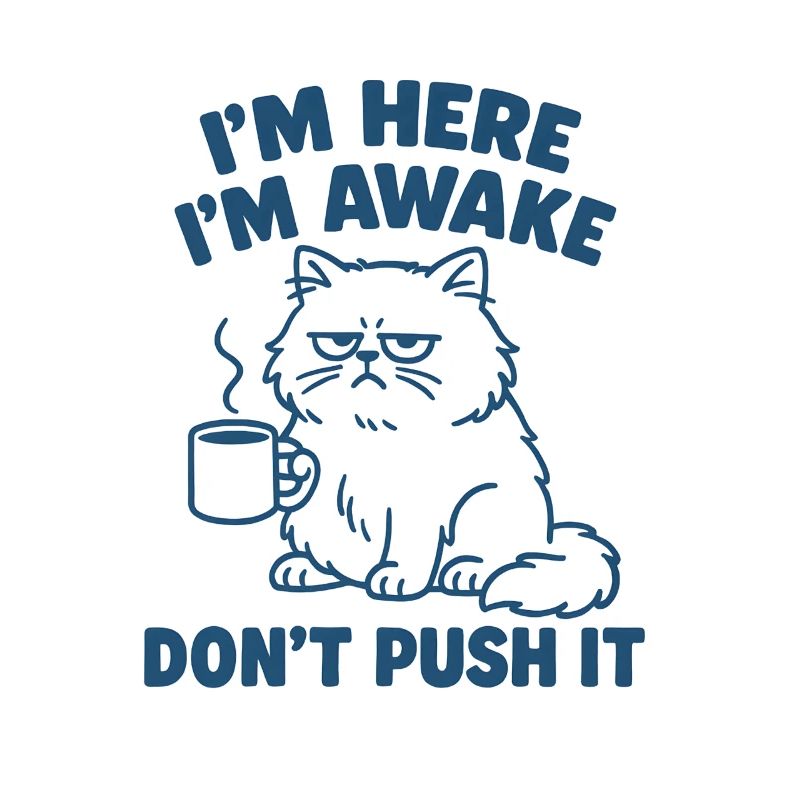 Don't Push It Coffee Cat