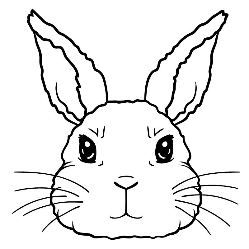 Visage mignon petit lapin