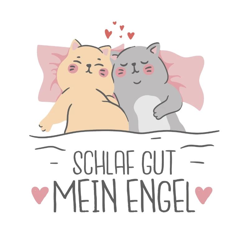 Schlaf gut mein Engel schlafende Katze