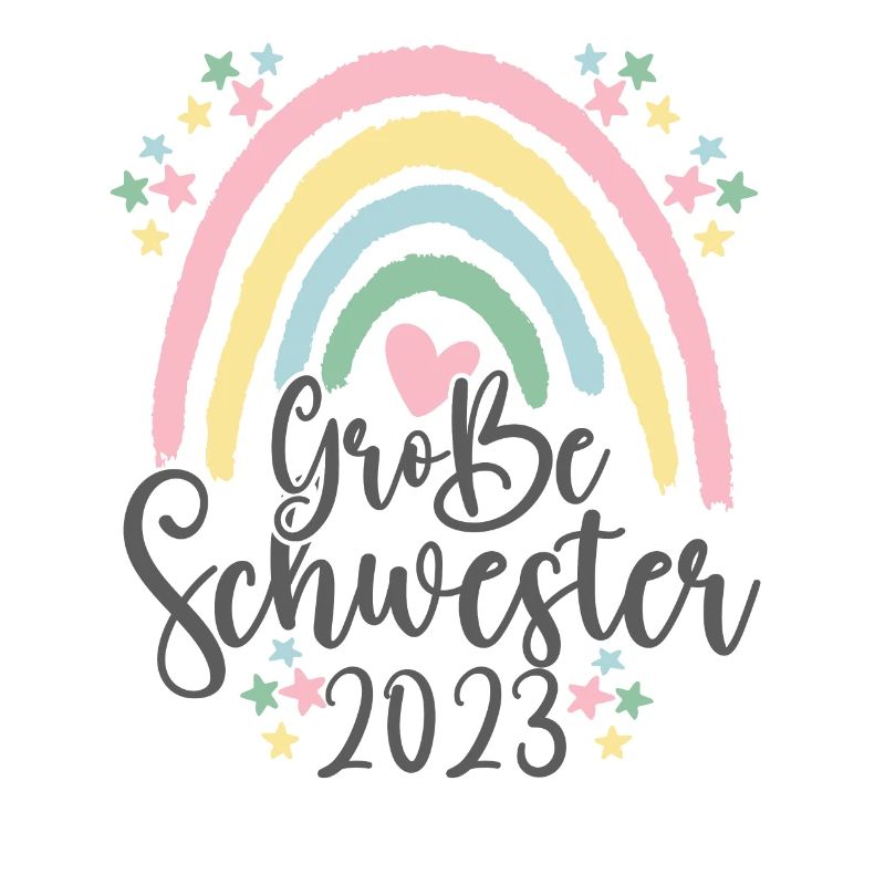 Boho Style Große Schwester 2023 Regenbogen Mädchen