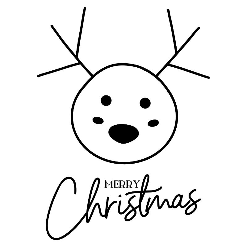 Weihnachten Elch Strichmännchen (2)
