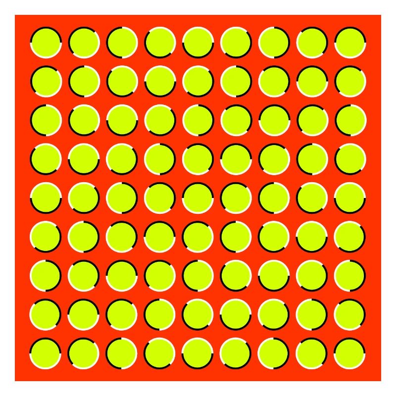 optical illusion - moving circles