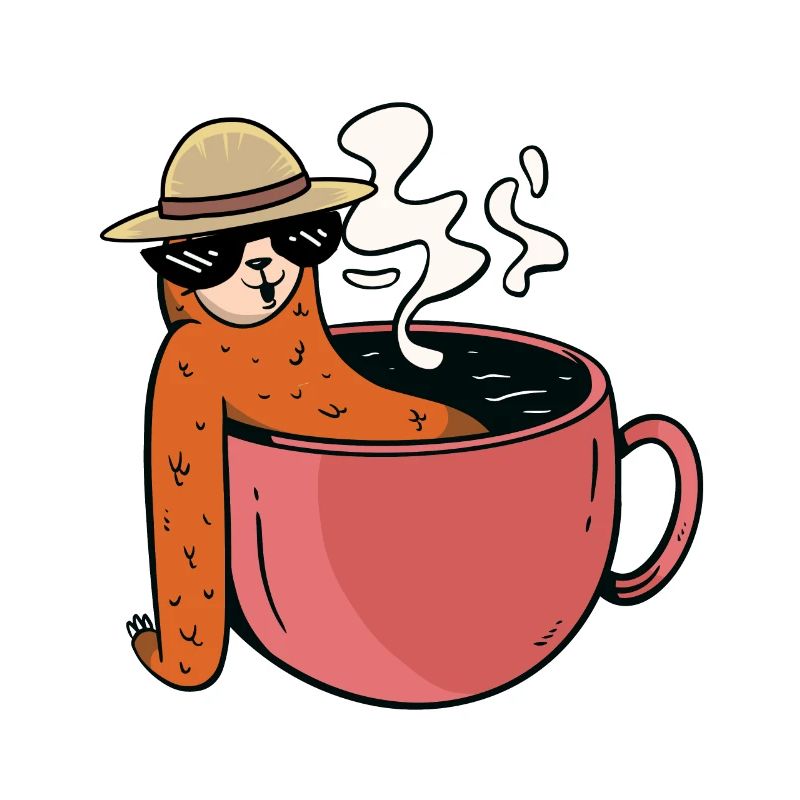 Monday Morning Sloth Coffee Break Tea Indulgence