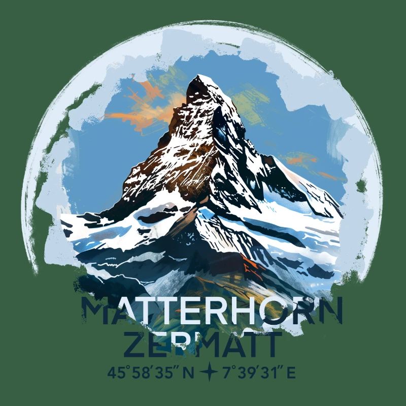 Matterhorn Zermatt Coordinates Keepsake Gift