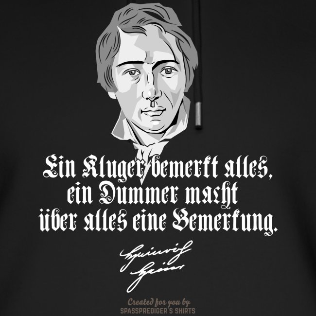 Düsseldorf T Shirt Zitat Heinrich Heine klug dumm