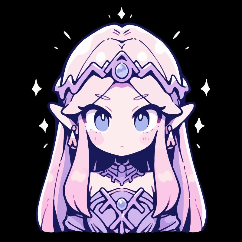 Princesse Chibi mignonne - Conception de conte de fées mignon